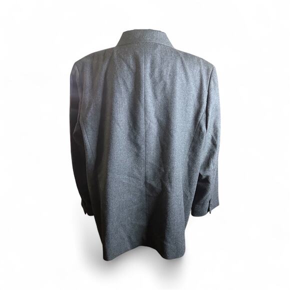 Talbots Italian Fabric Wool Blazer, Charcoal Gray, Women's Plus Size 18W - Picture 4 of 6